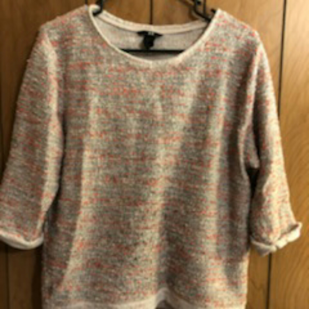 Textured sweatshirt sweater